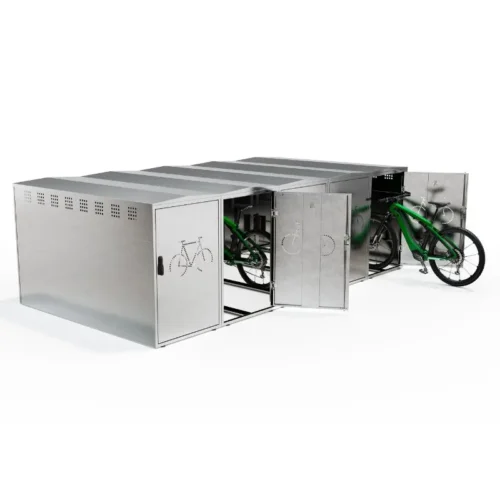 Fietskluis Basic 17 Protect fietsbox Basic voor 4 fietsen met geopende